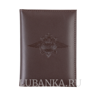 Обложка для автодокументов МВД с картхолдером коричневая