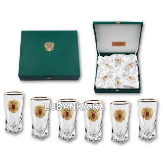 Стопки для водки «Bohemia Gold» хрустальные