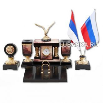 Настольный набор для руководителя «Орёл» из камня